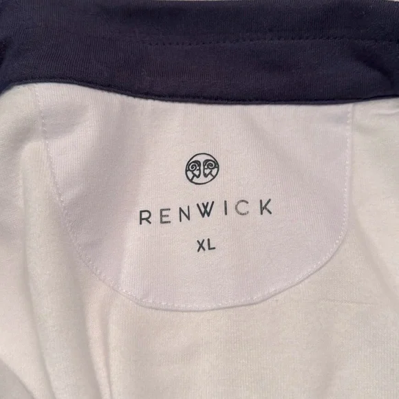 Renwick Golf Dress White Terry XL Navy Collar Women’s NWT V Neck - Picture 9 of 10